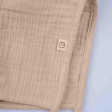 organic muslin baby bonnet beige
