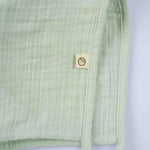 organic muslin baby bonnet green
