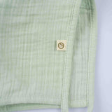 organic muslin baby bonnet green
