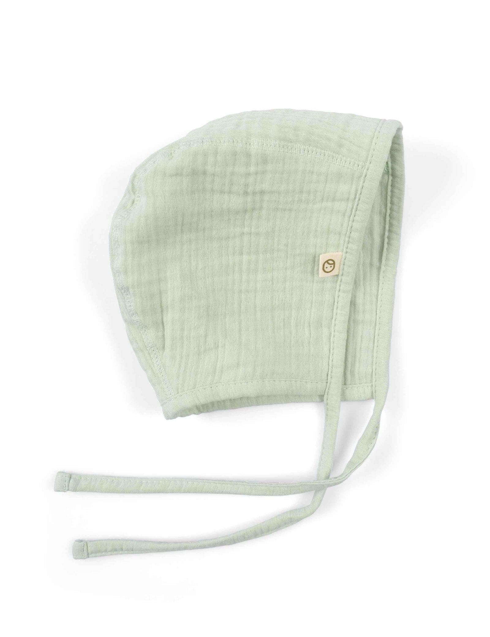 sage newborn baby hat organic cotton
