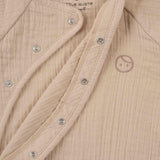 beige baby romper unisex outfit
