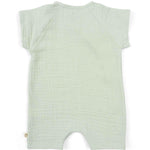 organic muslin baby romper green

