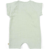 organic muslin baby romper green
