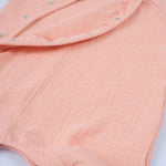 organic muslin baby romper pink
