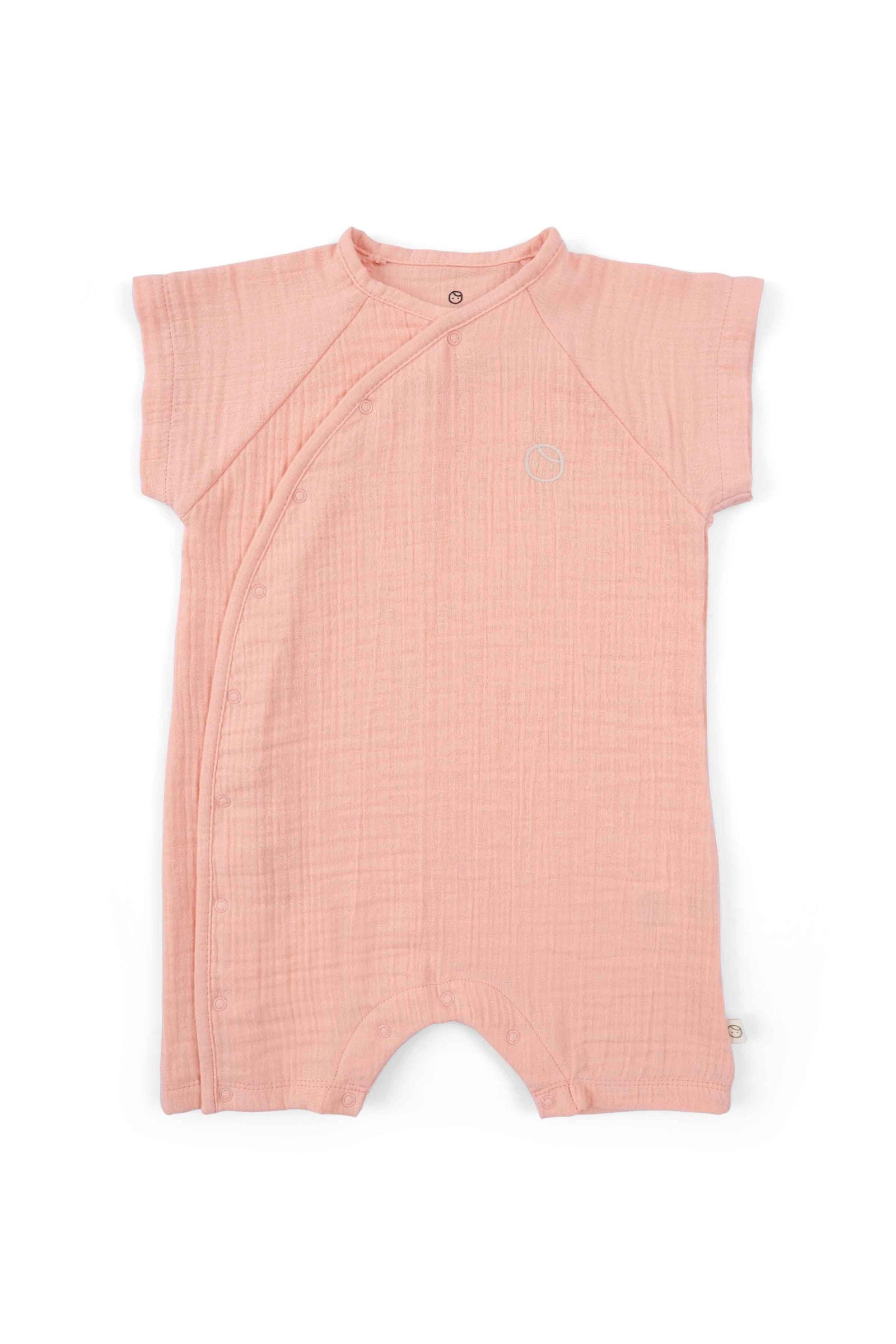short sleeve baby romper pink
