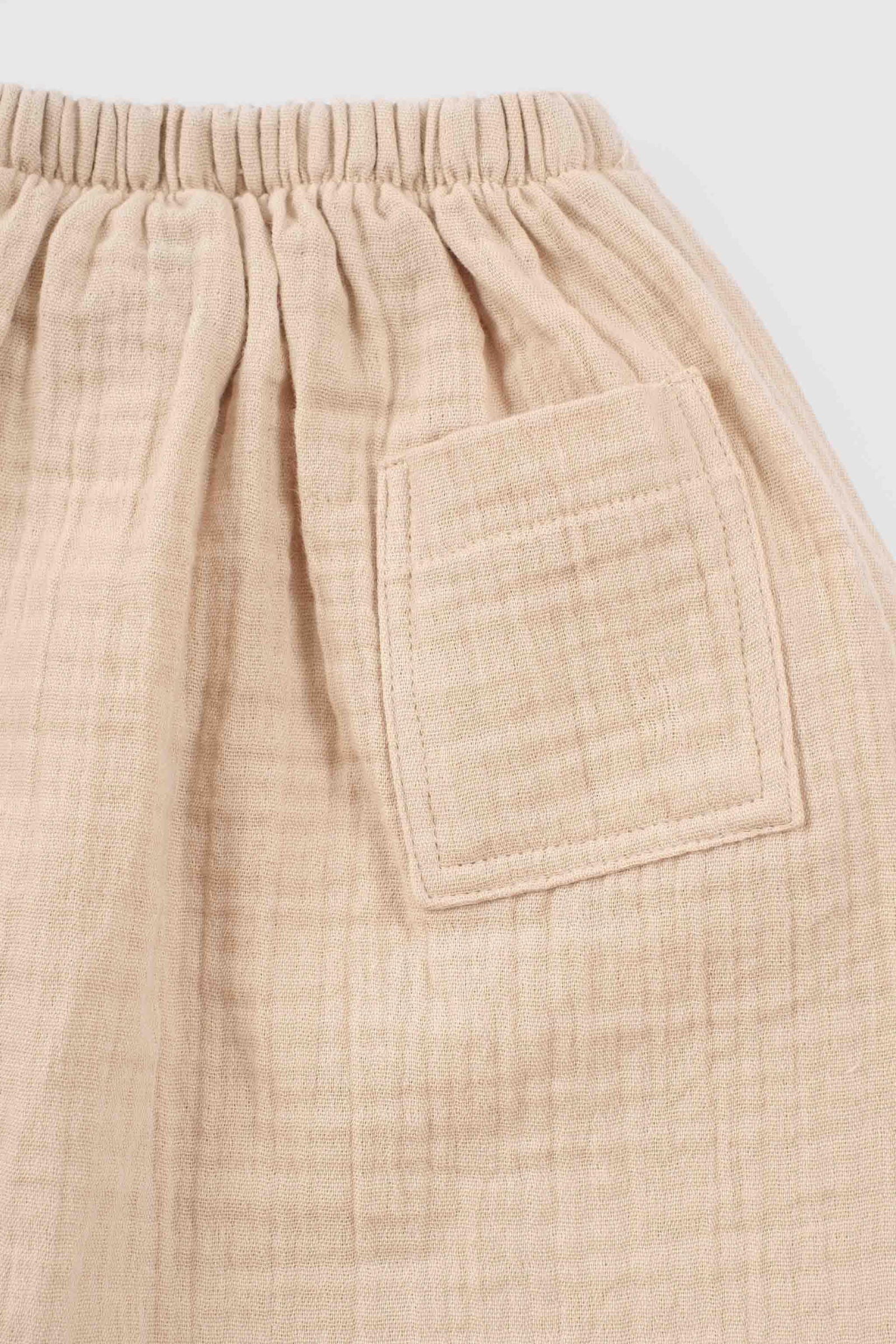 organic muslin baby wrap top beige