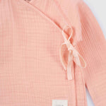 muslin baby trousers elastic waist pink
