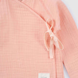 muslin baby trousers elastic waist pink
