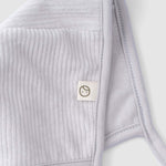 soft ribbed baby hat grey organic fabric