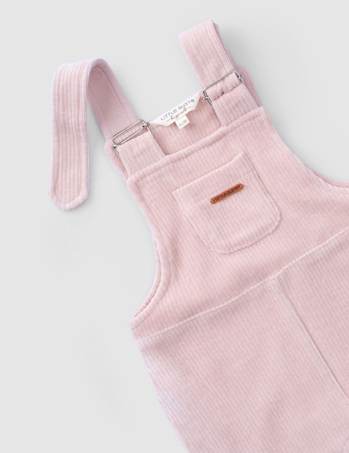 adjustable strap baby dungarees pink velour fabric