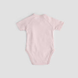 Personalised Organic Cotton Baby Bodysuit - Hello World Pink