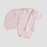 Personalised Organic Cotton Baby Bodysuit - Hello World Pink