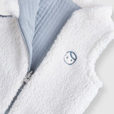 Reversible Quilted Baby Gilet - Blue