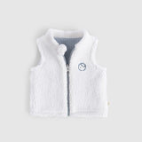 Reversible Quilted Baby Gilet - Blue