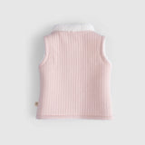 Reversible Quilted Baby Gilet - Pink