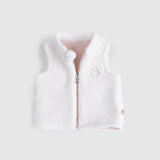 Reversible Quilted Baby Gilet - Pink