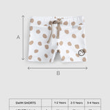 UPF 50+ Baby Swim Shorts - Brown Dots