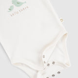 Twig Organic Cotton 2 Pack Baby Bodysuits - Ecru