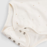 Twig Organic Cotton 2 Pack Long Sleeve Baby Bodysuits - Ecru