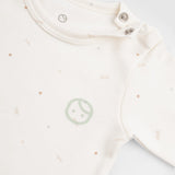 Twig Organic Cotton 2 Pack Long Sleeve Baby Bodysuits - Ecru