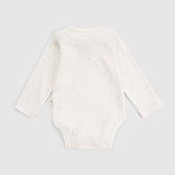 Twig Organic Cotton 2 Pack Long Sleeve Baby Bodysuits - Ecru