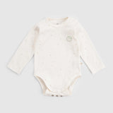 Twig Organic Cotton 2 Pack Long Sleeve Baby Bodysuits - Ecru