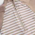 upf 50 baby sunsuit brown striped