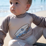 baby swim shorts drawstring detail brown