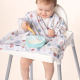 Waterproof Long Sleeve BLW Bib - Adjustable Fit (Animal Print)