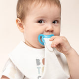 Organic Baby Bandana Bibs with Pacifier Clip - 2-Pack (Animal Print)