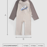 UPF 50+ Long Sleeve Baby Swimsuit - Brown