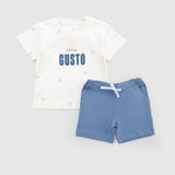 Organic Cotton Baby Outfit Set – Blue